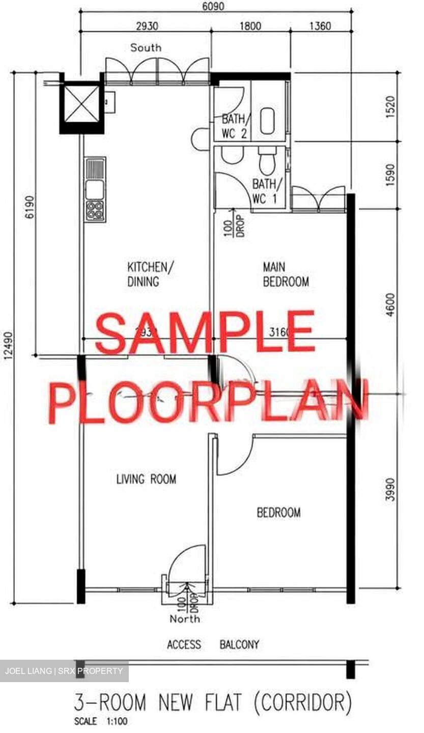 Blk 511 Bedok Reservoir - Punggol Vale (Hougang), HDB 3 Rooms #581194651